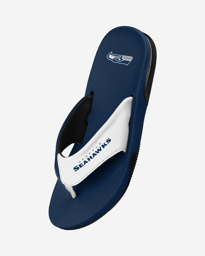 Seattle Seahawks Team Color Contour Flip Flop FOCO - FOCO.com