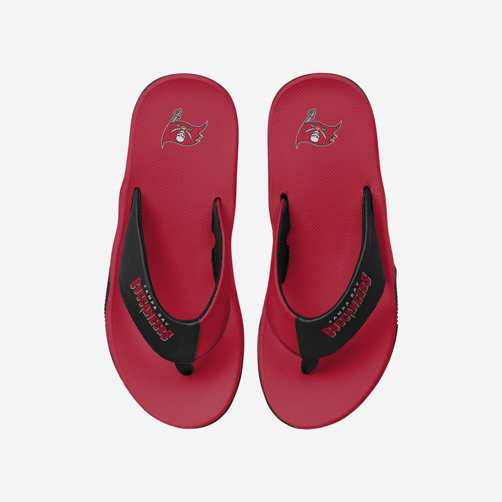 Tampa Bay Buccaneers Team Color Contour Flip Flop FOCO S - FOCO.com