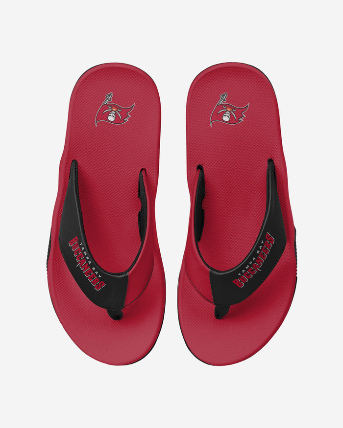 Tampa Bay Buccaneers Team Color Contour Flip Flop FOCO S - FOCO.com