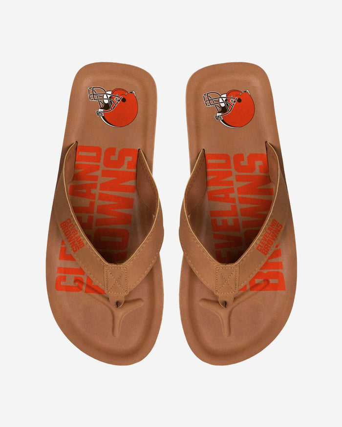 Cleveland Browns Color Pop Contour Flip Flop FOCO S - FOCO.com