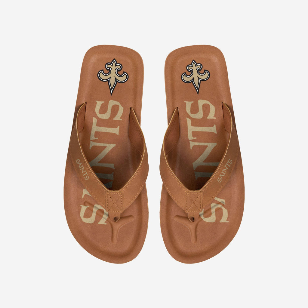 New Orleans Saints Color Pop Contour Flip Flop FOCO S - FOCO.com