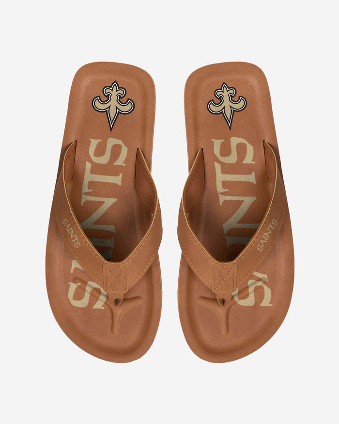 New Orleans Saints Color Pop Contour Flip Flop FOCO S - FOCO.com