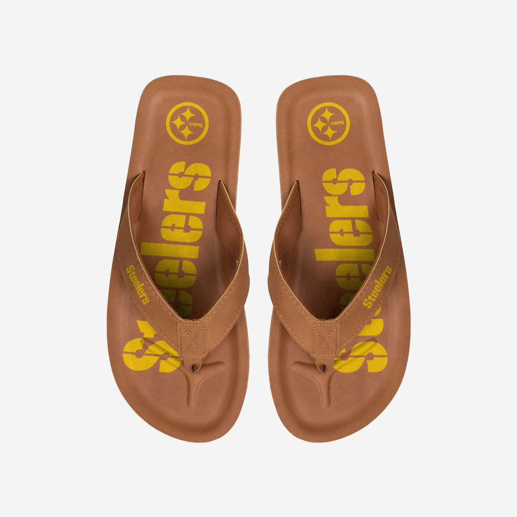 Pittsburgh Steelers Color Pop Contour Flip Flop FOCO S - FOCO.com