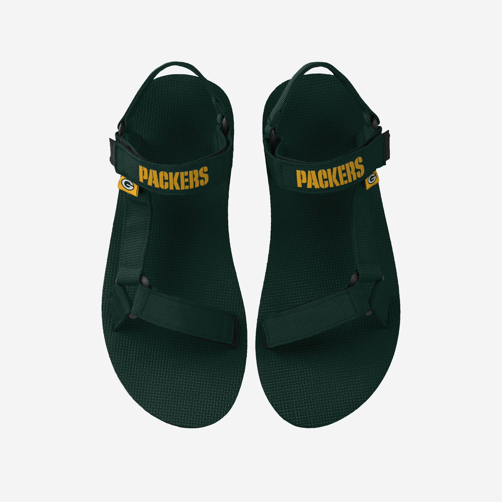 Green Bay Packers Mens Solid Strap Sandal FOCO S - FOCO.com