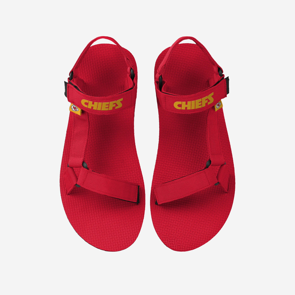 Kansas City Chiefs Mens Solid Strap Sandal FOCO S - FOCO.com