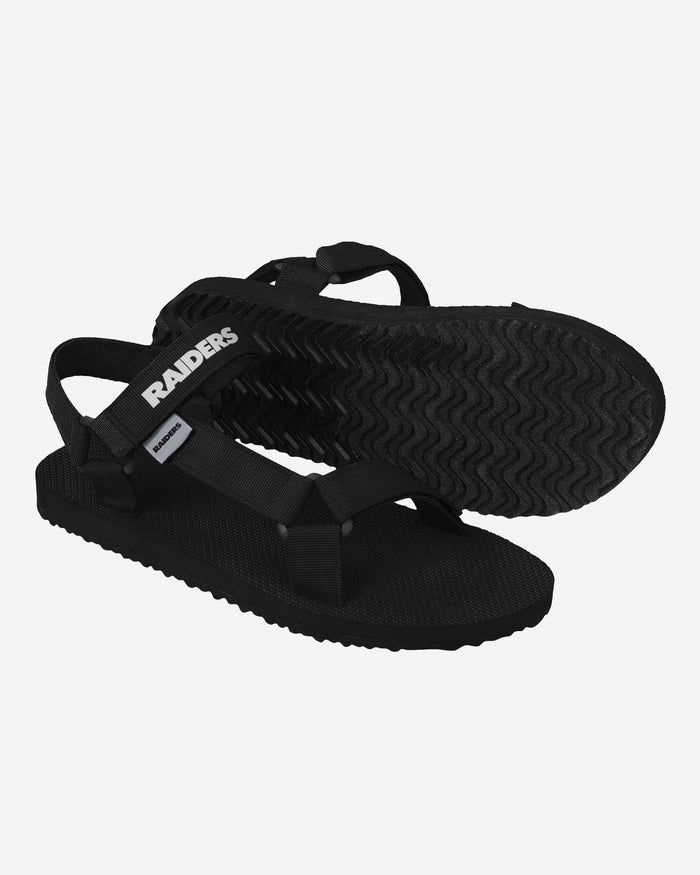 Las Vegas Raiders Mens Solid Strap Sandal FOCO - FOCO.com