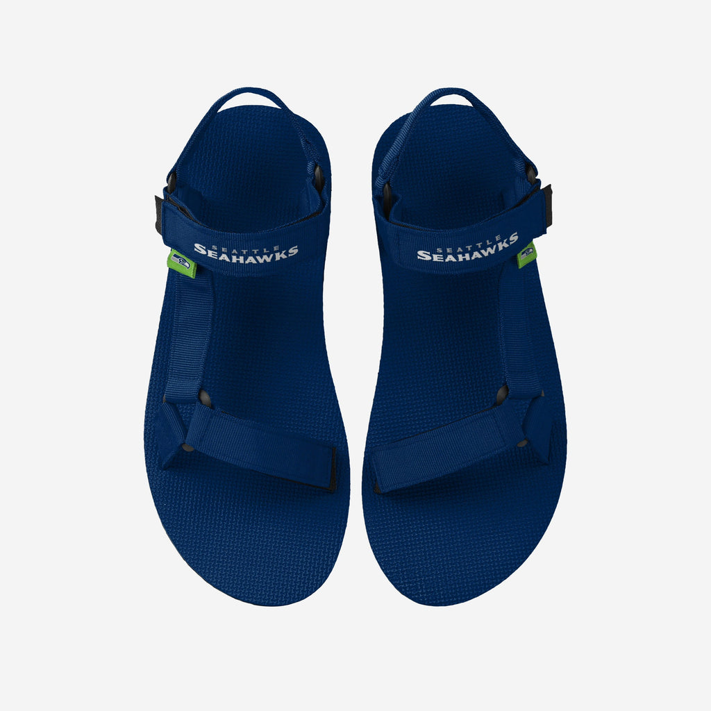 Seattle Seahawks Mens Solid Strap Sandal FOCO S - FOCO.com