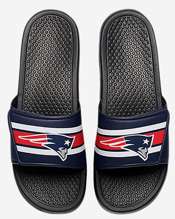 New England Patriots Youth Stripe Legacy Velcro Sport Slide FOCO S - FOCO.com