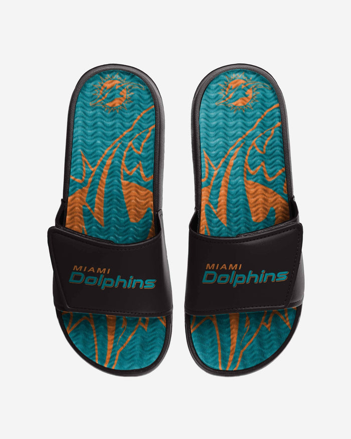 Miami Dolphins Wordmark Gel Slide FOCO S - FOCO.com