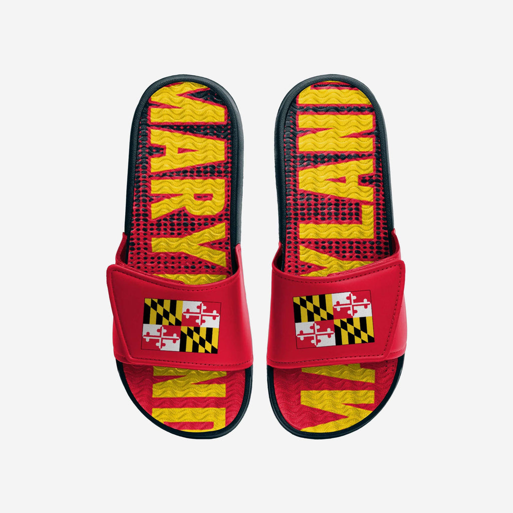 Maryland Flag Gradient Wordmark Gel Slide FOCO S - FOCO.com