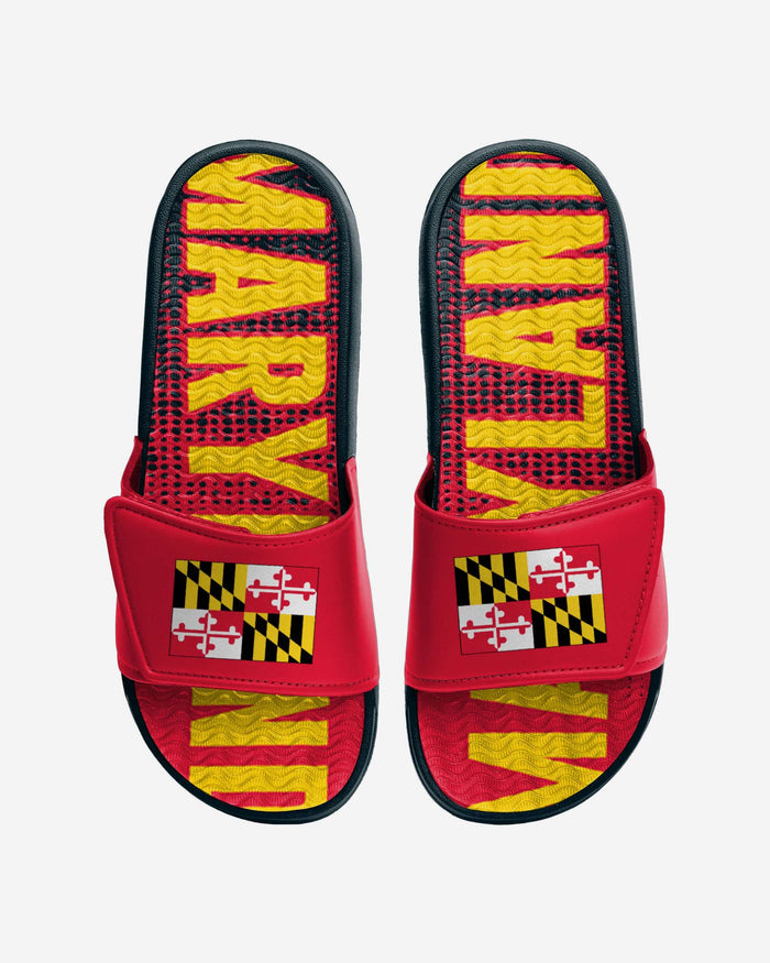 Maryland Flag Gradient Wordmark Gel Slide FOCO S - FOCO.com