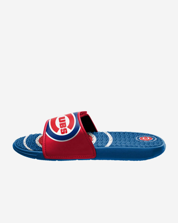 Chicago Cubs Colorblock Big Logo Gel Slide FOCO - FOCO.com