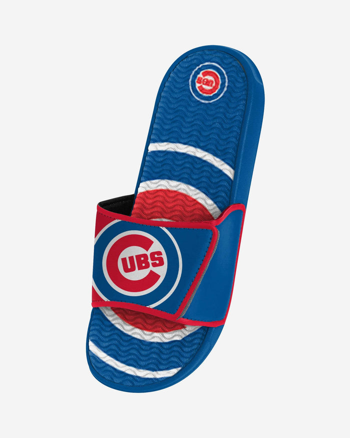 Chicago Cubs Colorblock Big Logo Gel Slide FOCO - FOCO.com