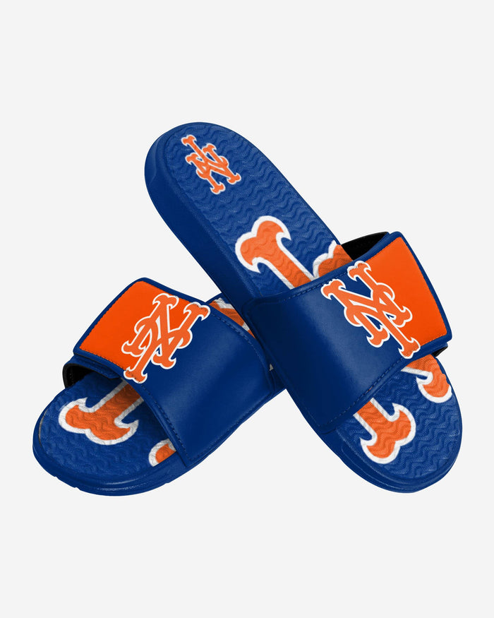 New York Mets MLB Mens Colorblock Big Logo Gel Slide FOCO - FOCO.com