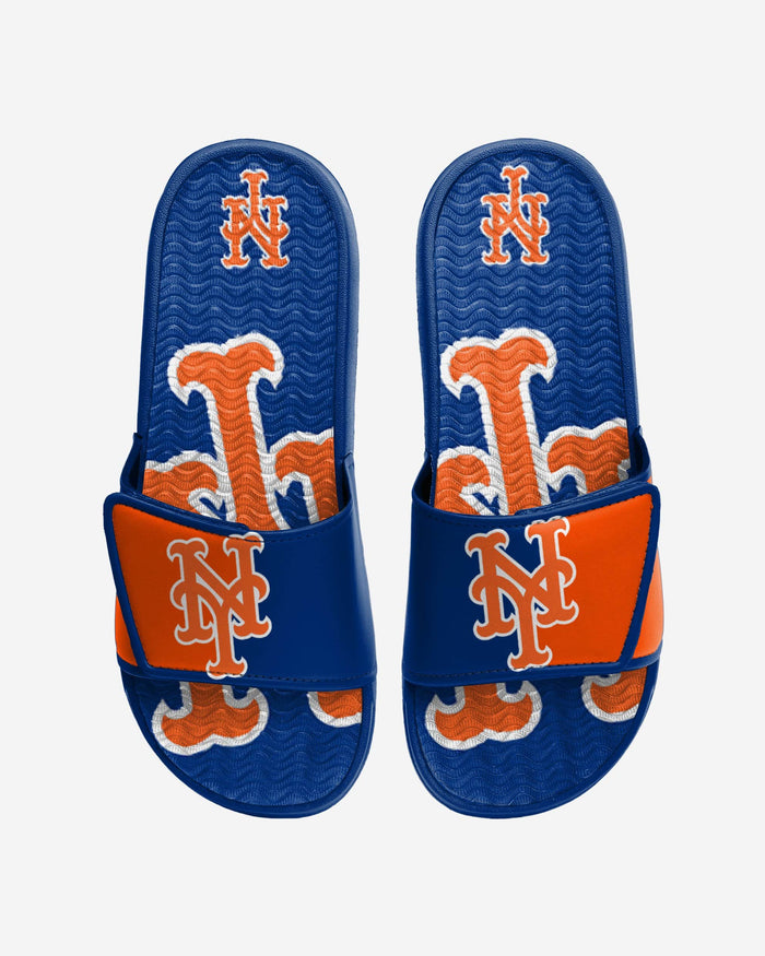 New York Mets MLB Mens Colorblock Big Logo Gel Slide FOCO S - FOCO.com