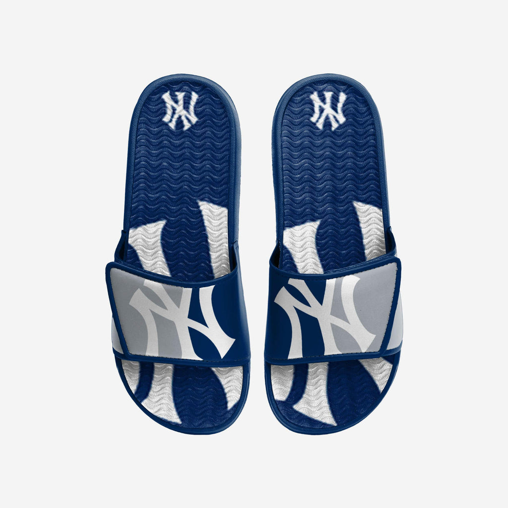 New York Yankees Colorblock Big Logo Gel Slide FOCO S - FOCO.com