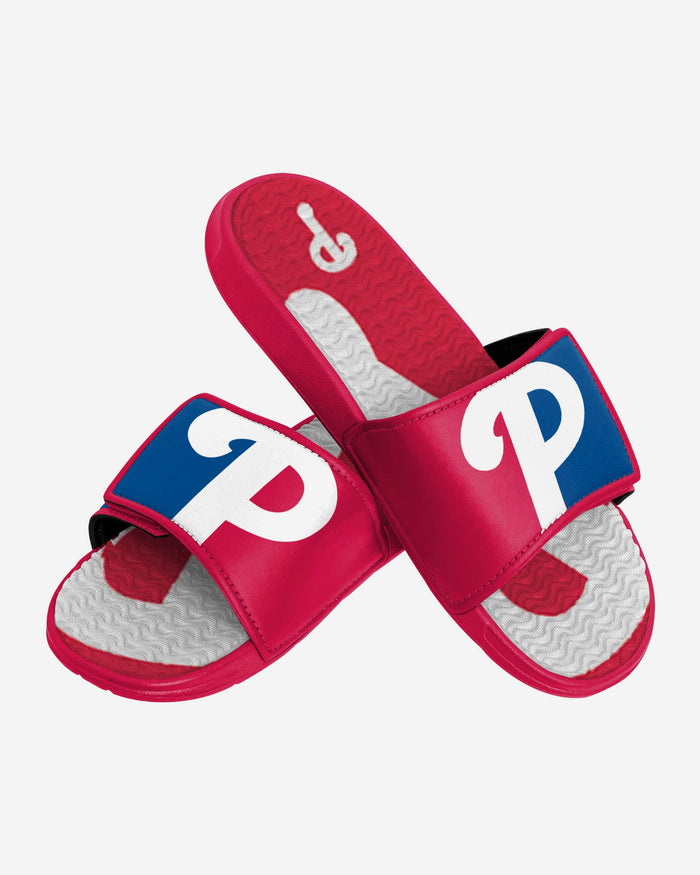 Philadelphia Phillies Colorblock Big Logo Gel Slide FOCO - FOCO.com