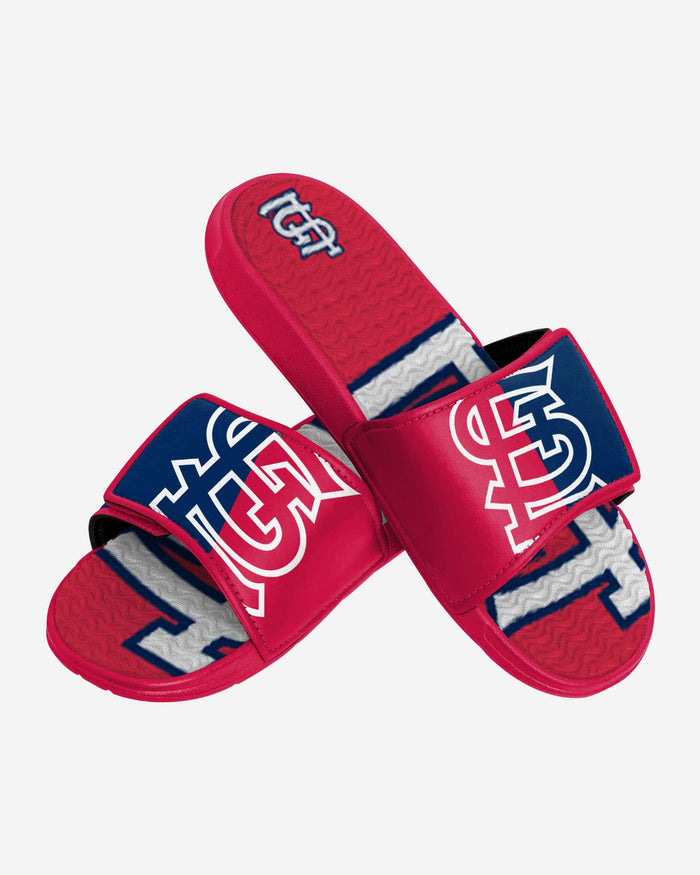 St Louis Cardinals Colorblock Big Logo Gel Slide FOCO - FOCO.com