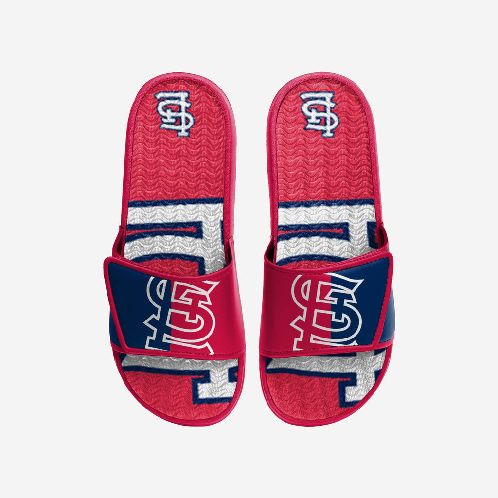 St Louis Cardinals Colorblock Big Logo Gel Slide FOCO S - FOCO.com