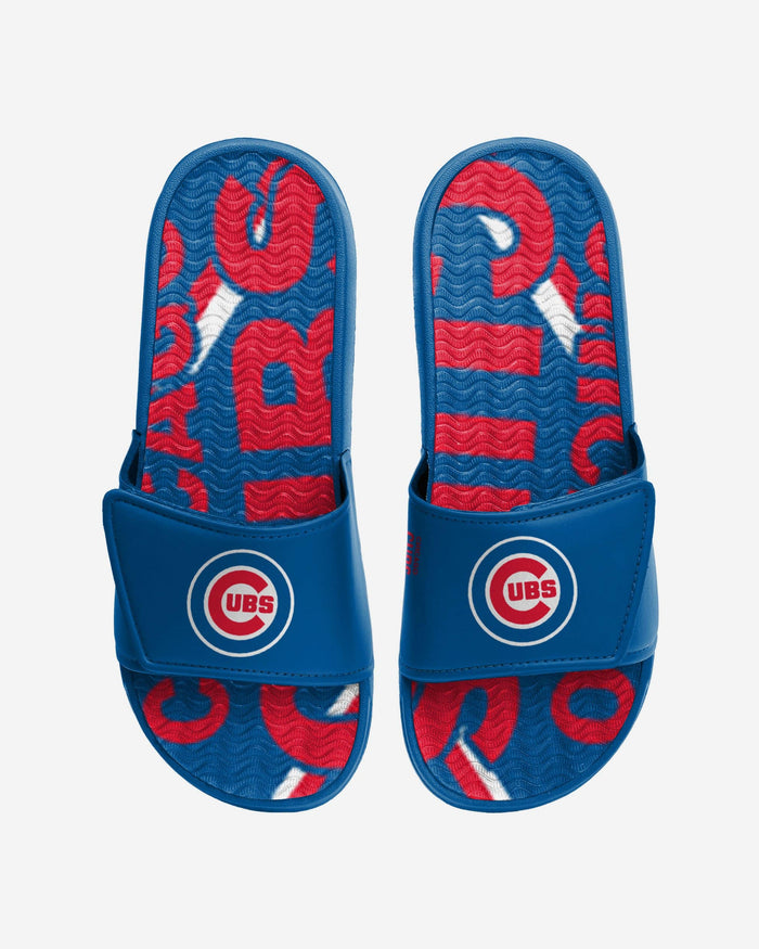 Chicago Cubs Bold Wordmark Gel Slide FOCO S - FOCO.com