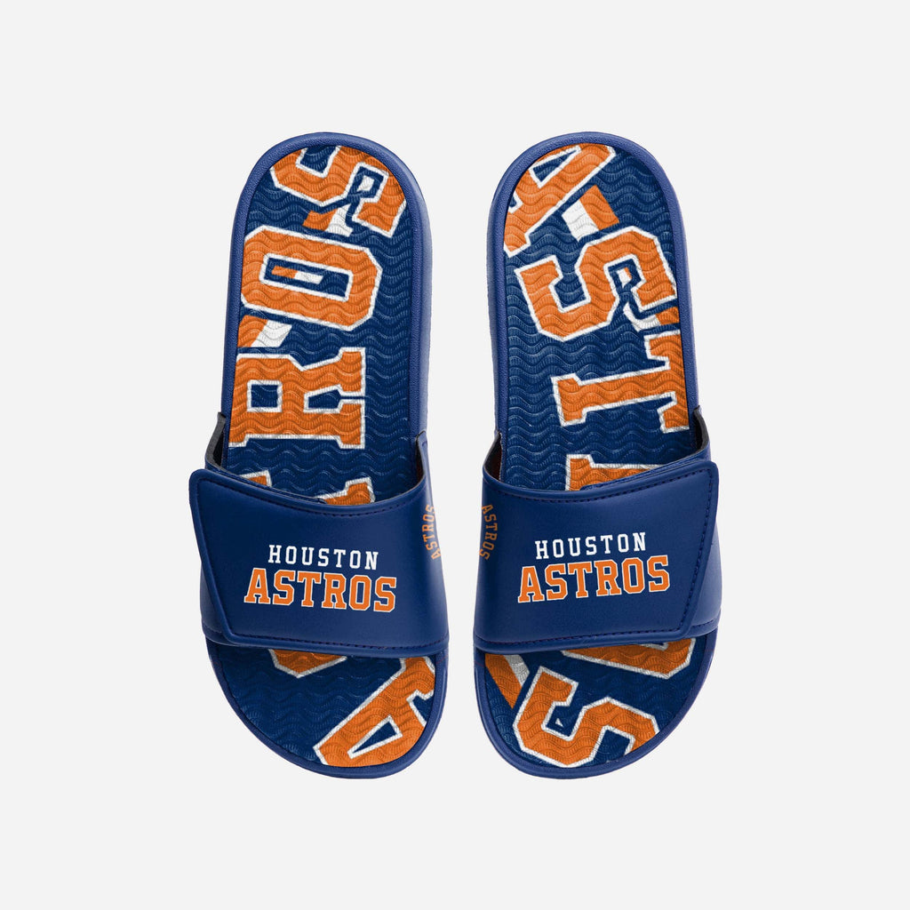 Houston Astros Bold Wordmark Gel Slide FOCO S - FOCO.com