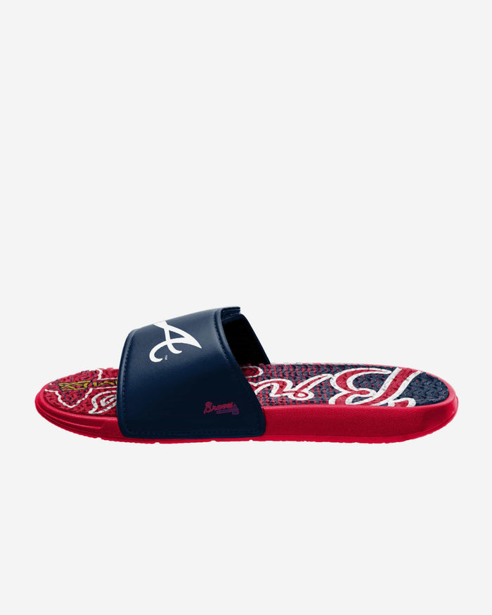 Atlanta Braves Gradient Wordmark Gel Slide FOCO - FOCO.com