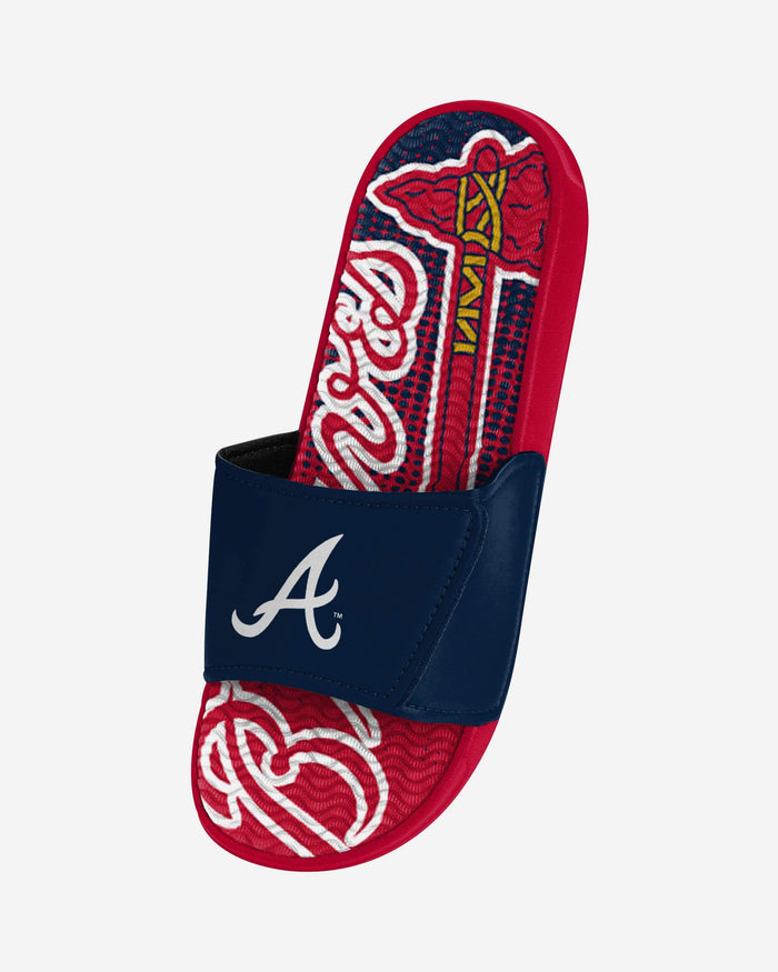 Atlanta Braves Gradient Wordmark Gel Slide FOCO - FOCO.com