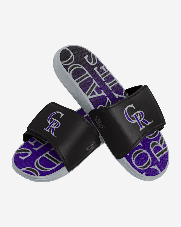 Colorado Rockies Gradient Wordmark Gel Slide FOCO - FOCO.com