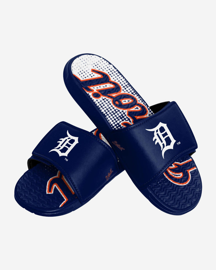 Detroit Tigers Gradient Wordmark Gel Slide FOCO - FOCO.com