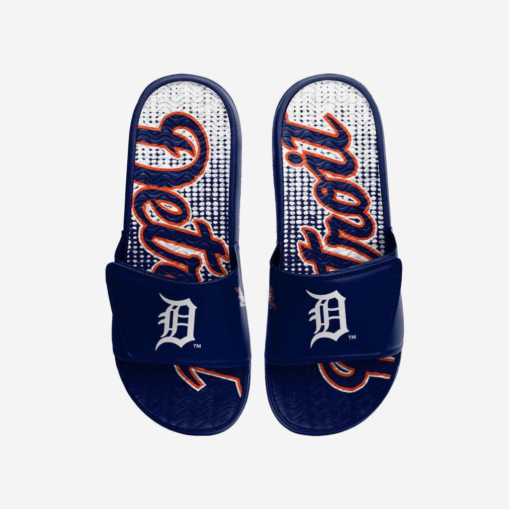 Detroit Tigers Gradient Wordmark Gel Slide FOCO S - FOCO.com