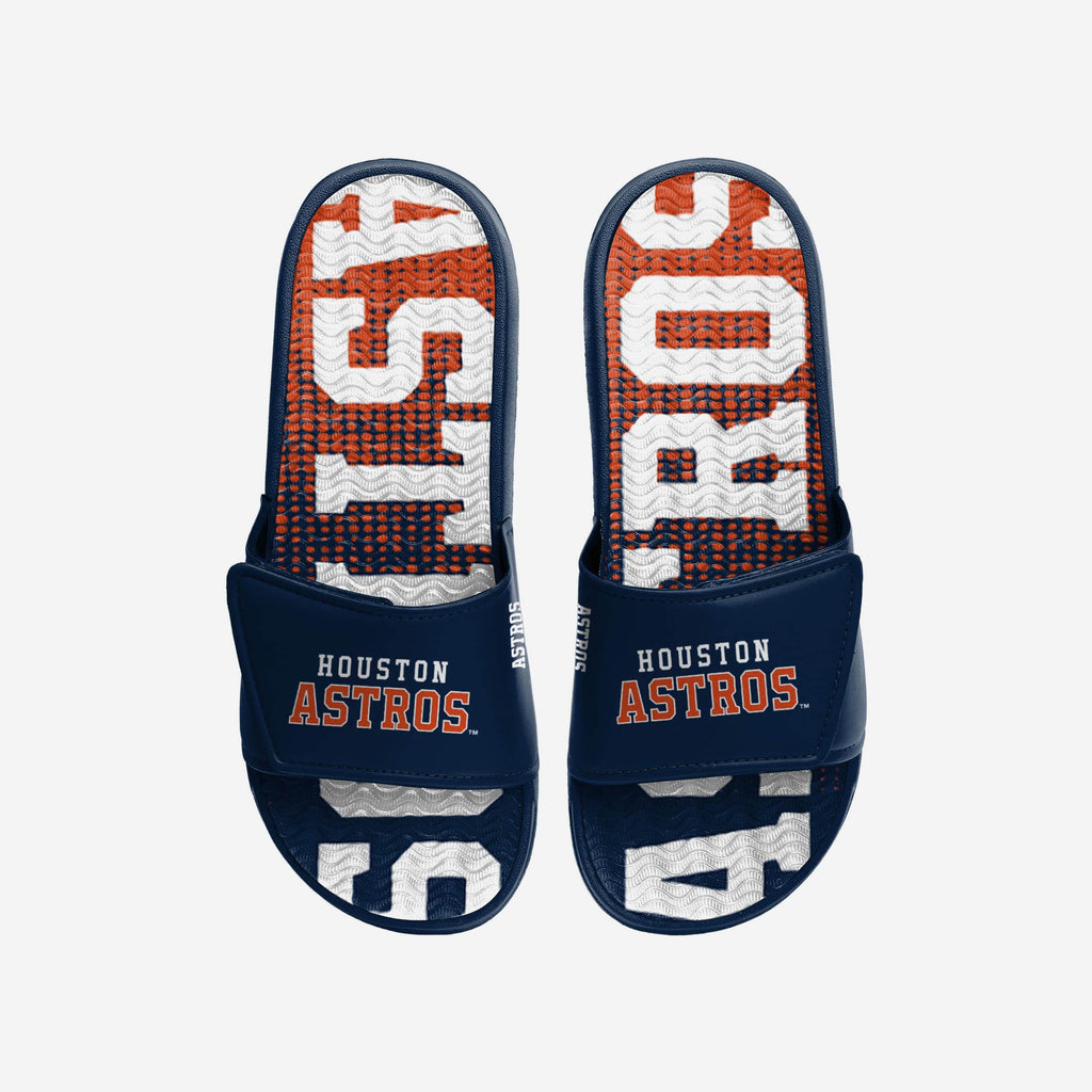 Houston Astros Gradient Wordmark Gel Slide FOCO S - FOCO.com