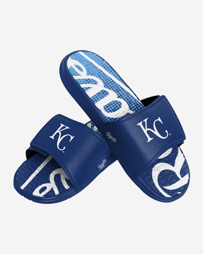 Kansas City Royals Gradient Wordmark Gel Slide FOCO - FOCO.com