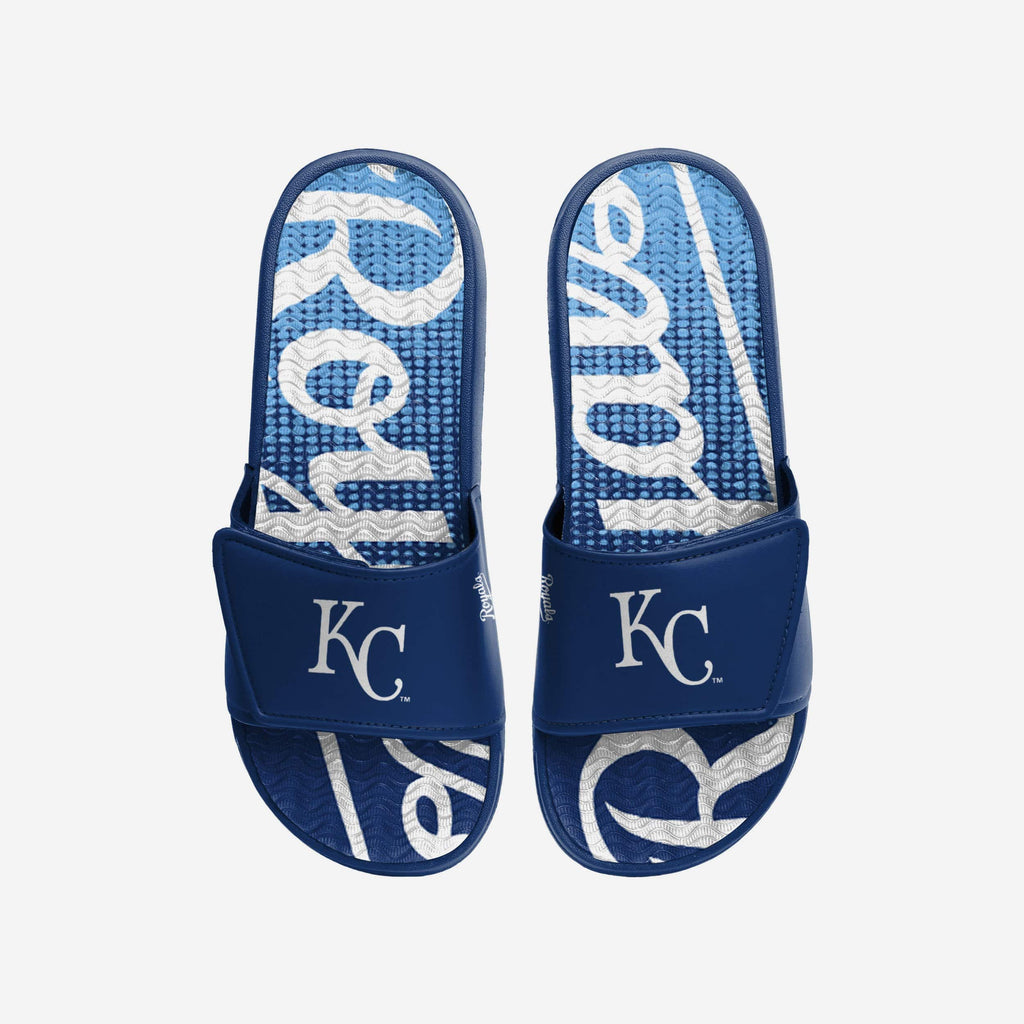 Kansas City Royals Gradient Wordmark Gel Slide FOCO S - FOCO.com