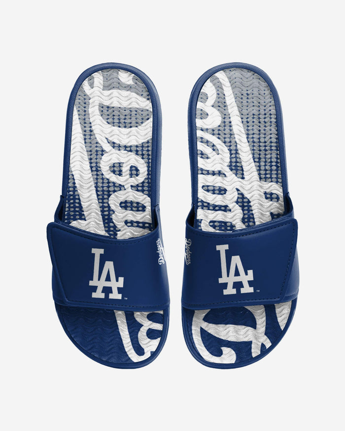 Los Angeles Dodgers Gradient Wordmark Gel Slide FOCO S - FOCO.com