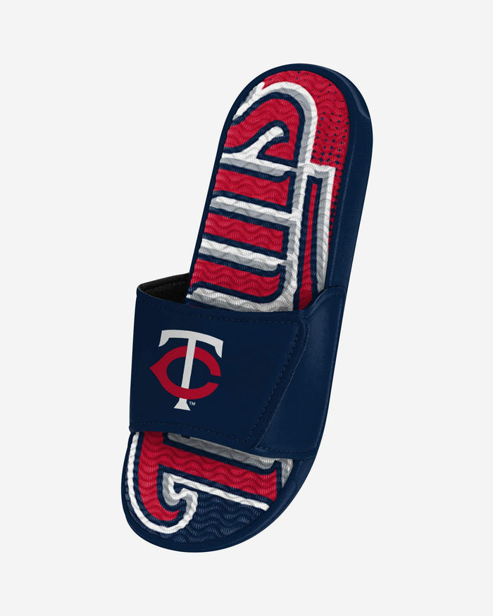 Minnesota Twins Gradient Wordmark Gel Slide FOCO - FOCO.com