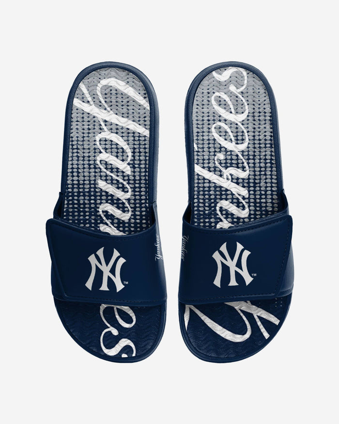 New York Yankees Gradient Wordmark Gel Slide FOCO S - FOCO.com