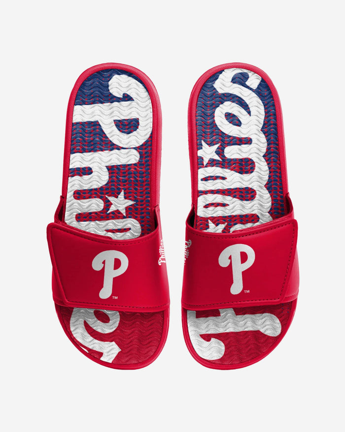 Philadelphia Phillies Gradient Wordmark Gel Slide FOCO S - FOCO.com