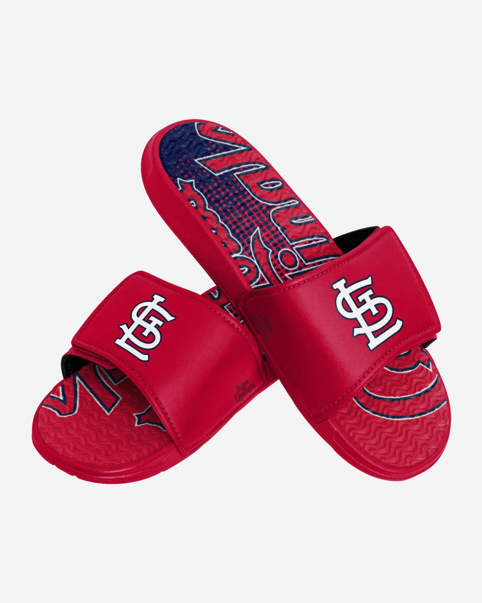 St Louis Cardinals Gradient Wordmark Gel Slide FOCO - FOCO.com