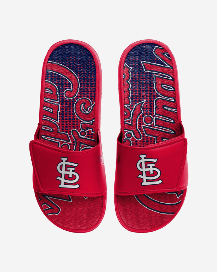 St Louis Cardinals Gradient Wordmark Gel Slide FOCO S - FOCO.com