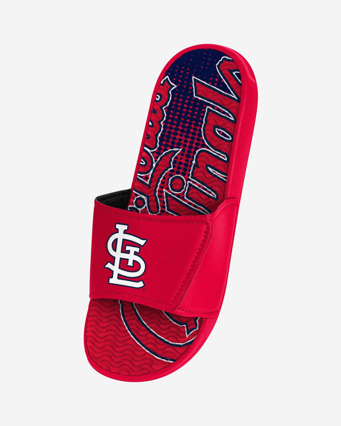 St Louis Cardinals Gradient Wordmark Gel Slide FOCO - FOCO.com