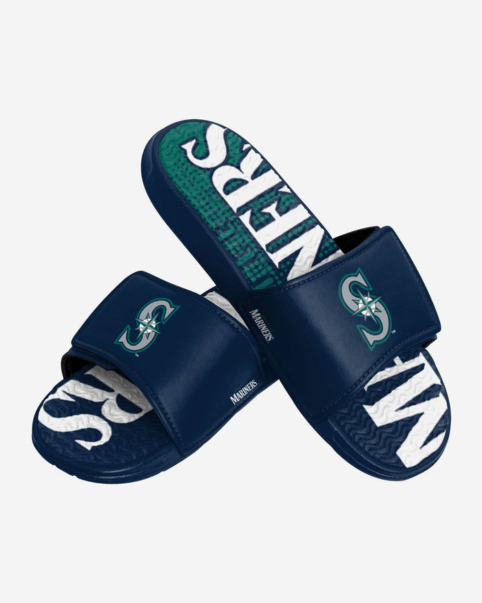 Seattle Mariners Gradient Wordmark Gel Slide FOCO - FOCO.com