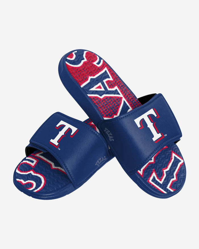 Texas Rangers Gradient Wordmark Gel Slide FOCO - FOCO.com