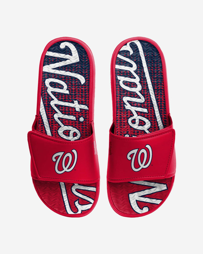 Washington Nationals Gradient Wordmark Gel Slide FOCO S - FOCO.com