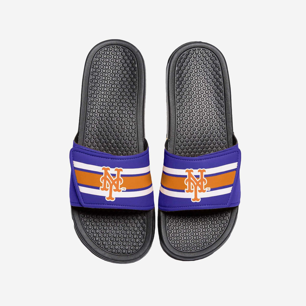 New York Mets Stripe Legacy Sport Slide FOCO S - FOCO.com