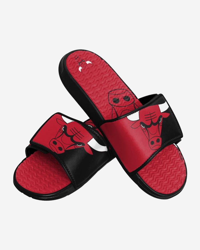 Chicago Bulls Colorblock Big Logo Gel Slide FOCO - FOCO.com