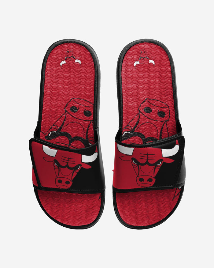 Chicago Bulls Colorblock Big Logo Gel Slide FOCO S - FOCO.com