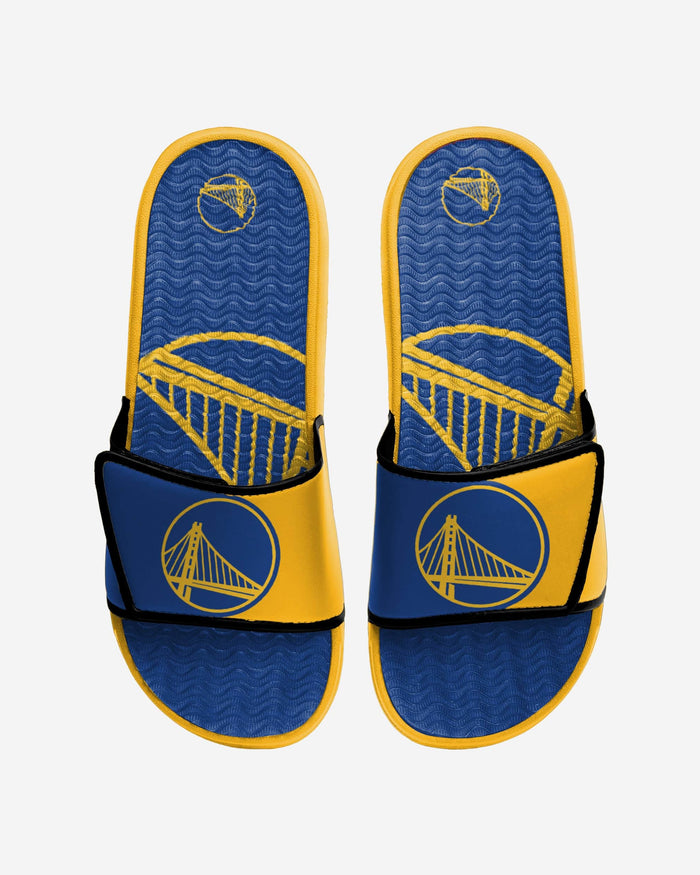 Golden State Warriors Colorblock Big Logo Gel Slide FOCO S - FOCO.com