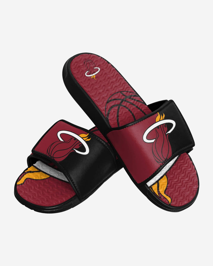 Miami Heat Colorblock Big Logo Gel Slide FOCO - FOCO.com