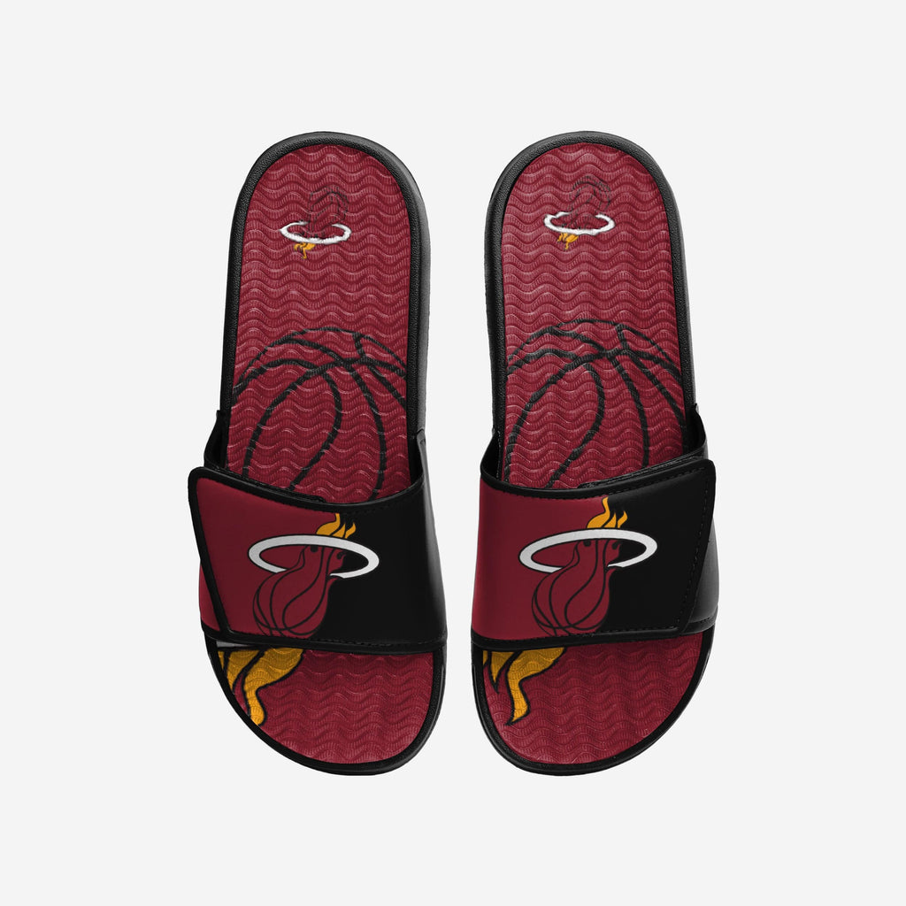 Miami Heat Colorblock Big Logo Gel Slide FOCO S - FOCO.com