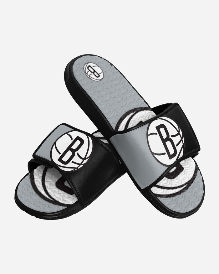 Brooklyn Nets Colorblock Big Logo Gel Slide FOCO - FOCO.com